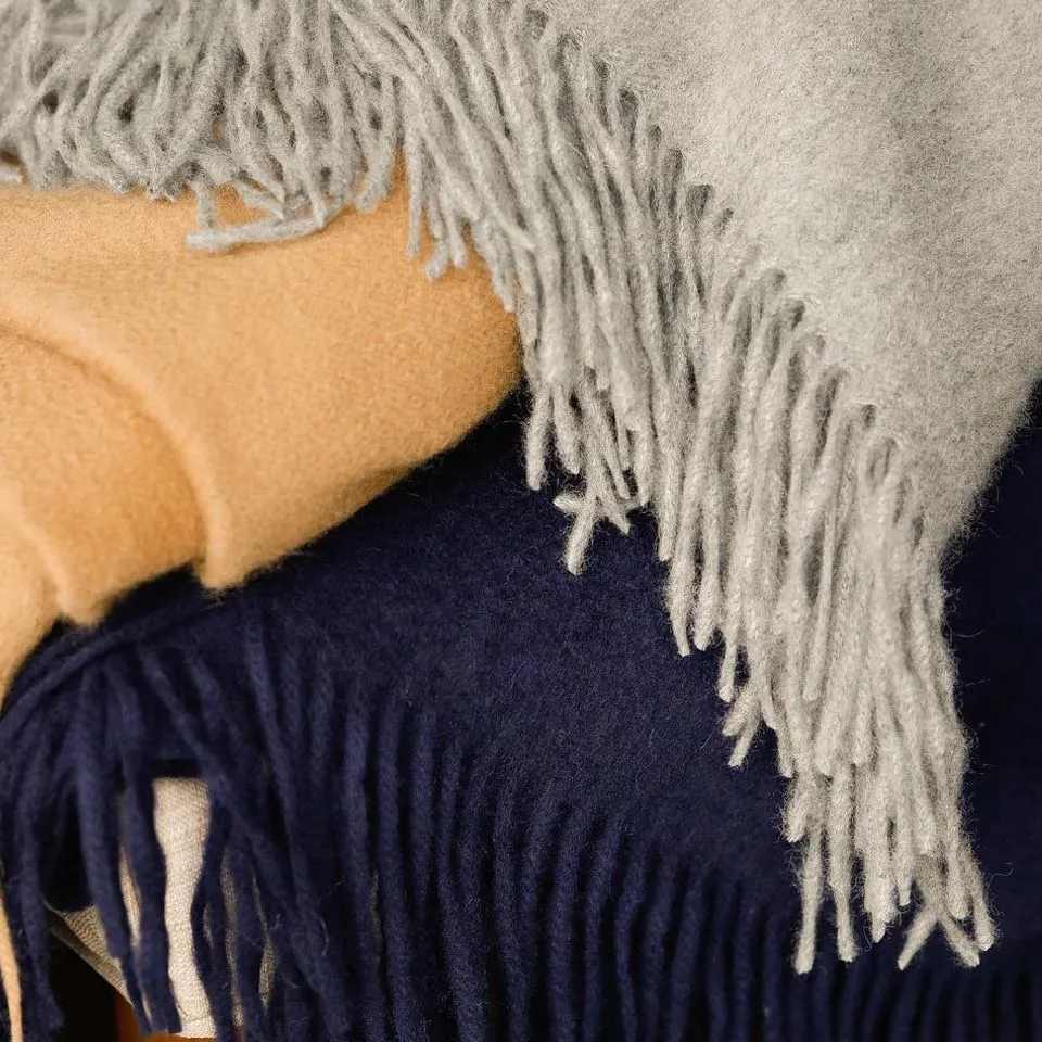 100% Cashmere Essential Throw (Choice of Colors) by Alashan Cashmere