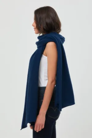 Cashmere Travel Wrap Navy