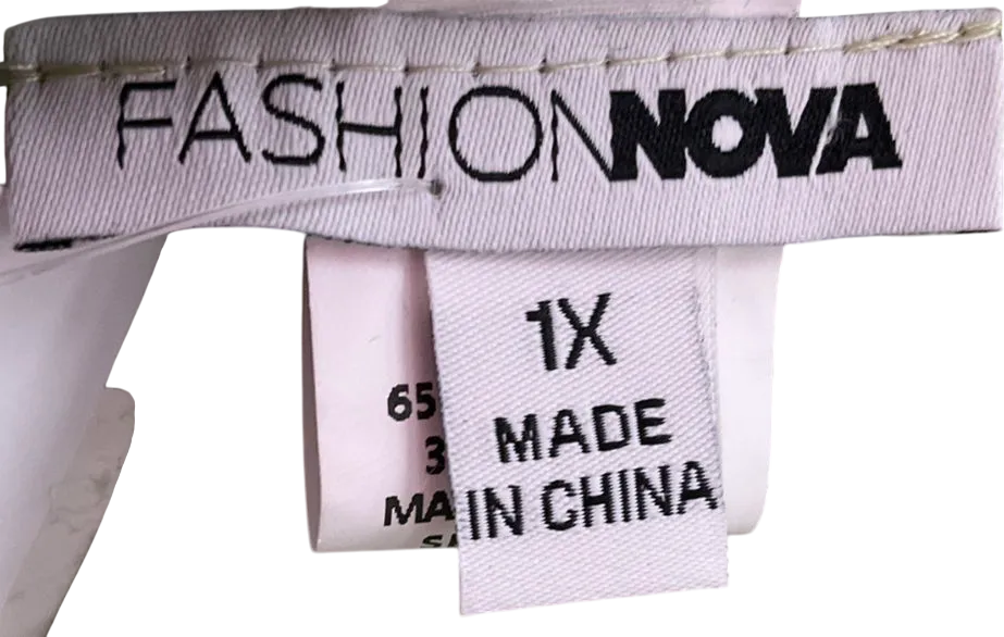 Fashion Nova Long Sleeve Sage Green Cropped Jumper UK XL