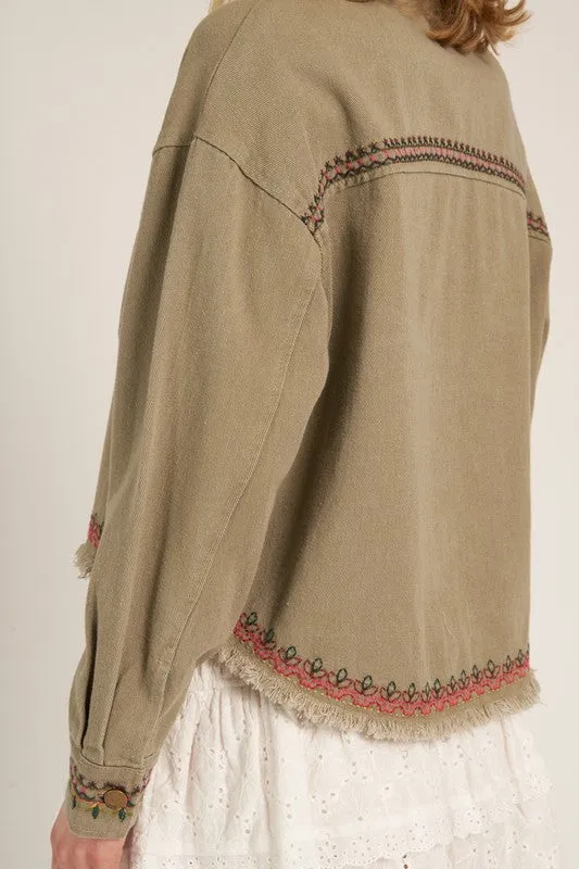Living The Life Embroidered Jacket