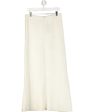 MANGO Cream Brushed Knit Maxi Skirt UK L