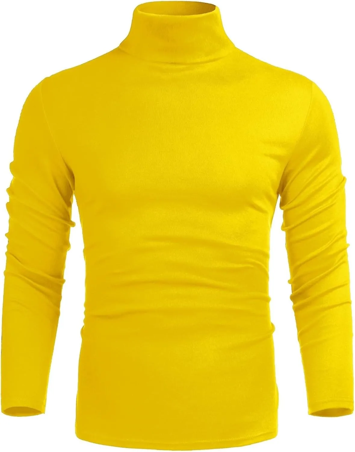 Poriff Men's Casual Turtleneck Pullover Tops Slim Fit Long Sleeve Basic Lightweight Sweaters