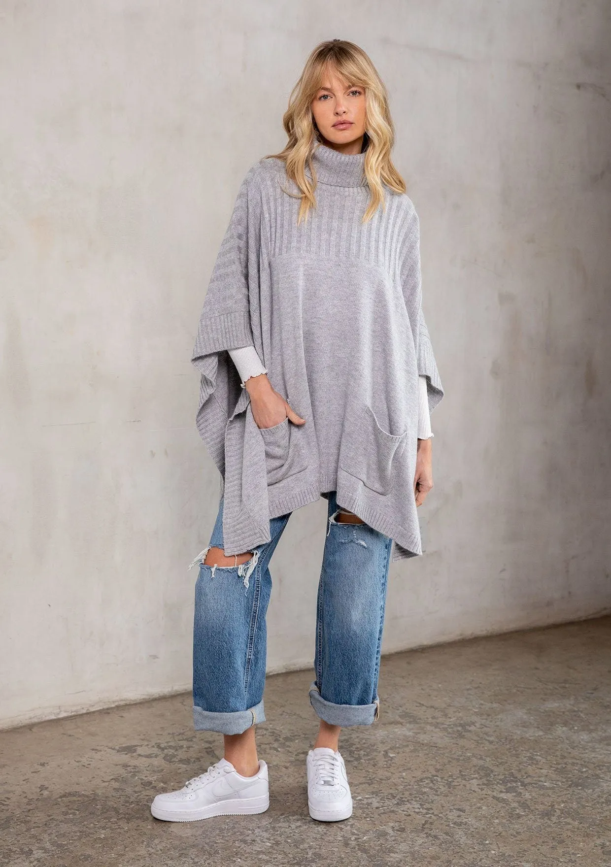 Sun Valley Knit Sweater Poncho