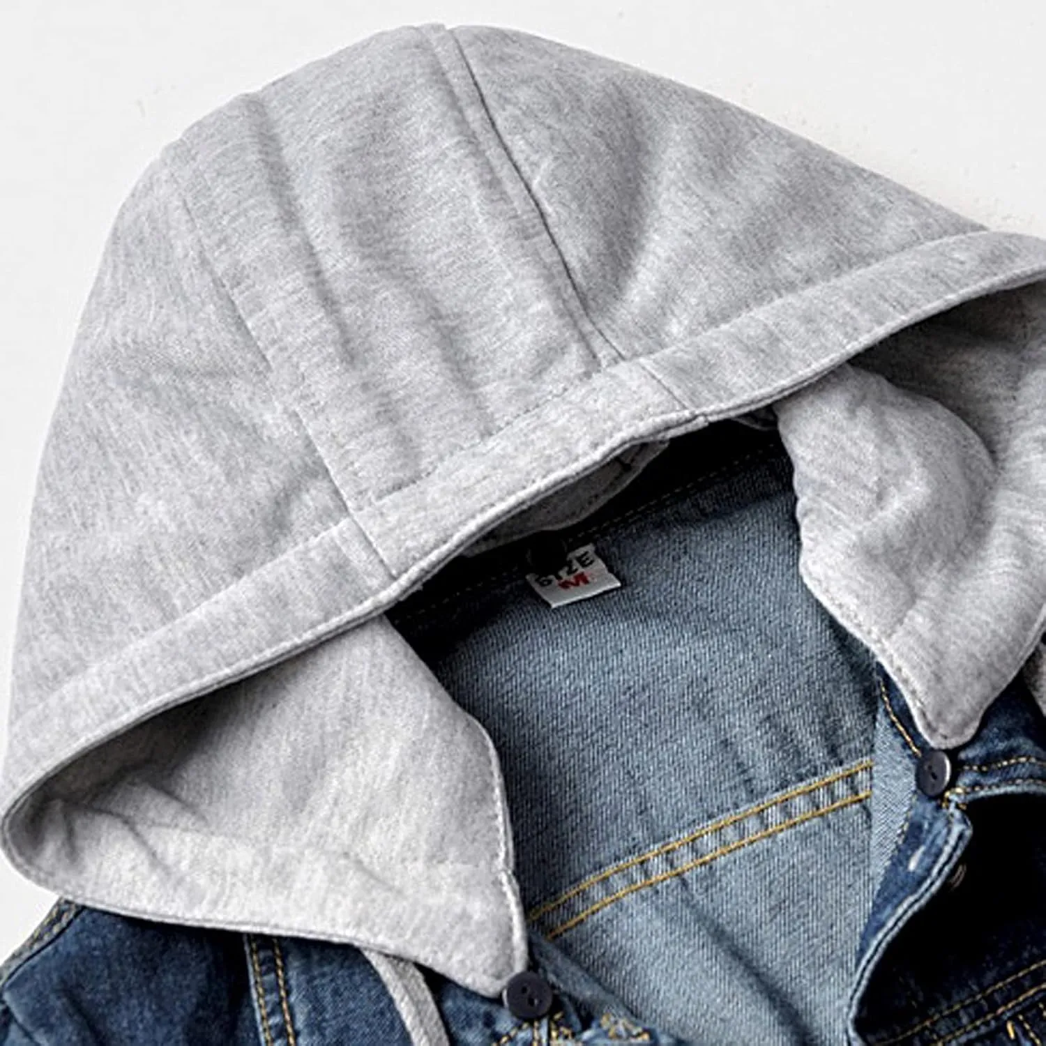 Women Denim Jacket With Hood,2021 Vintage Button Down Distressed Coat Short Jean Jacket Cute Coat With Pocket